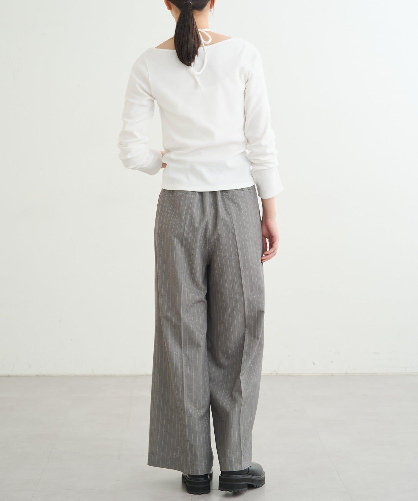 【earthy_】羅紋心形領吊帶上衣