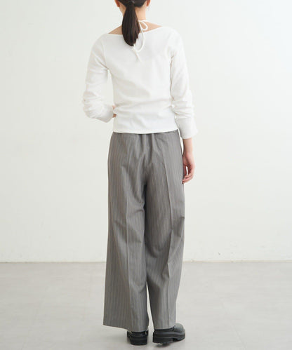 【earthy_】羅紋心形領吊帶上衣