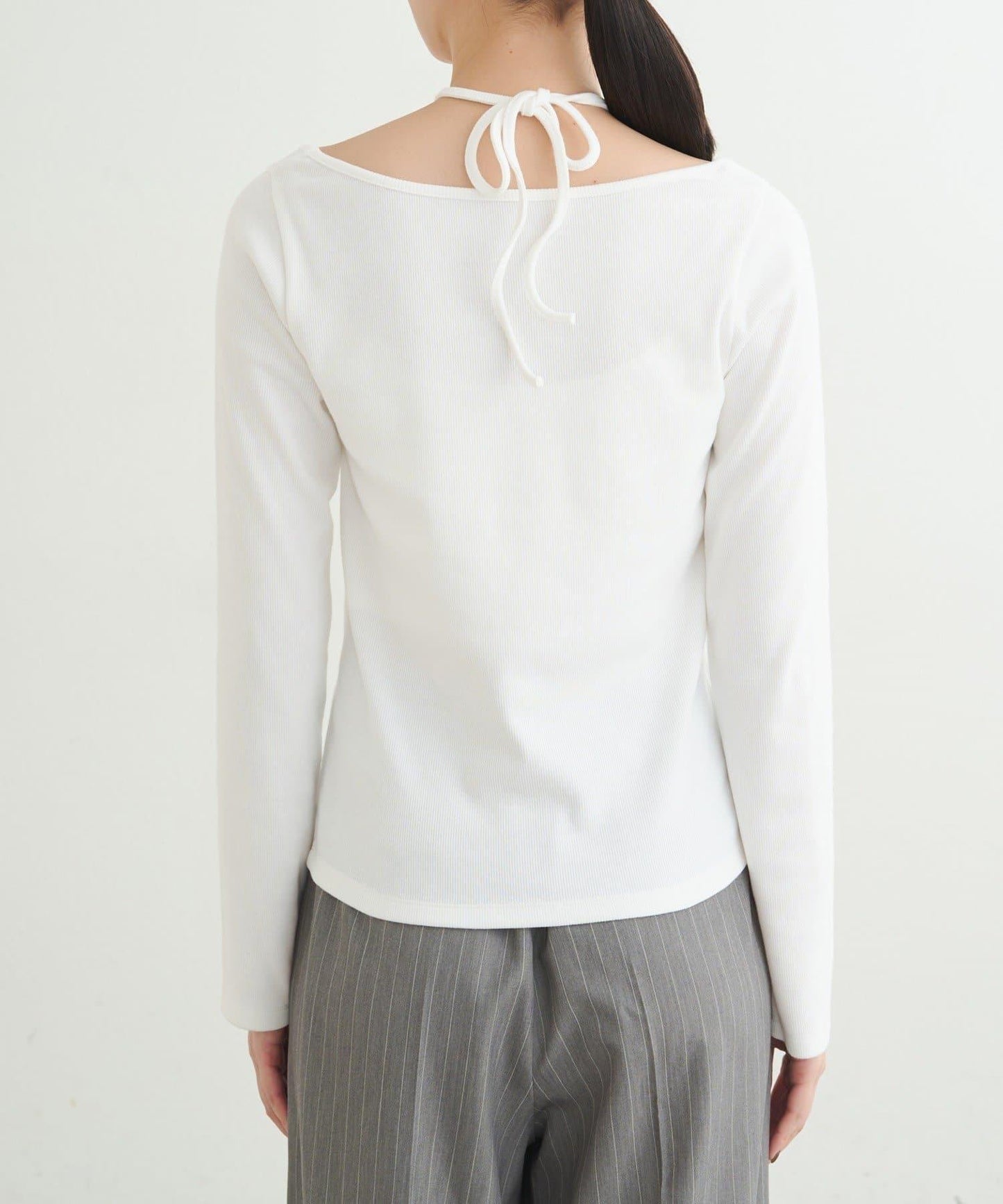 【earthy_】羅紋心形領吊帶上衣