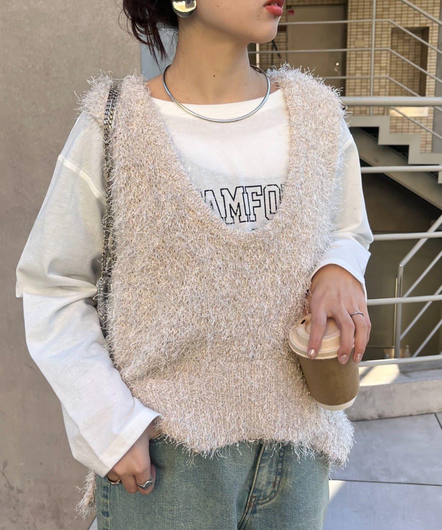 【2025年春夏新款】深色混紡羽絨馬甲