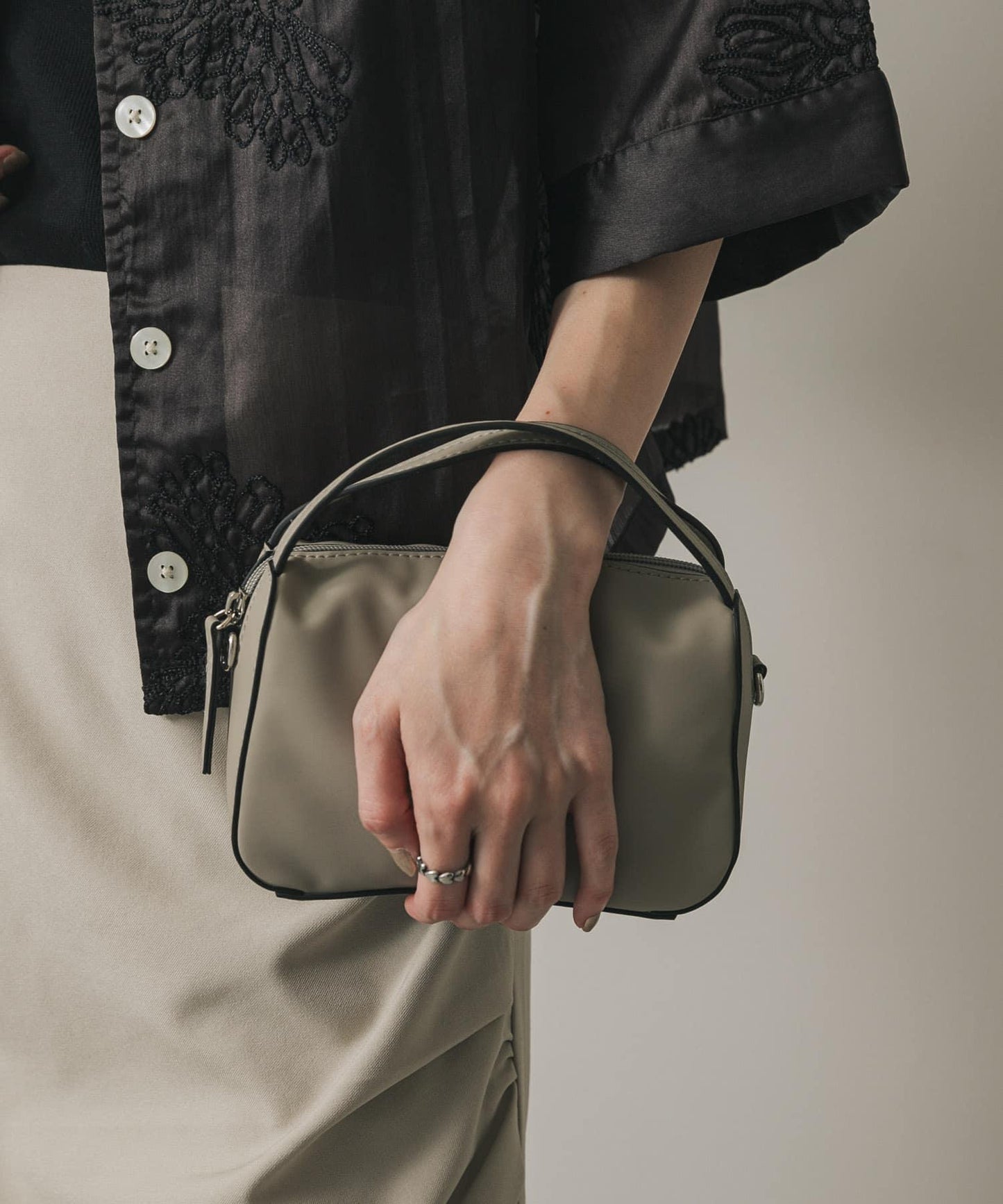 防汙2WAY中縫迷你單肩包