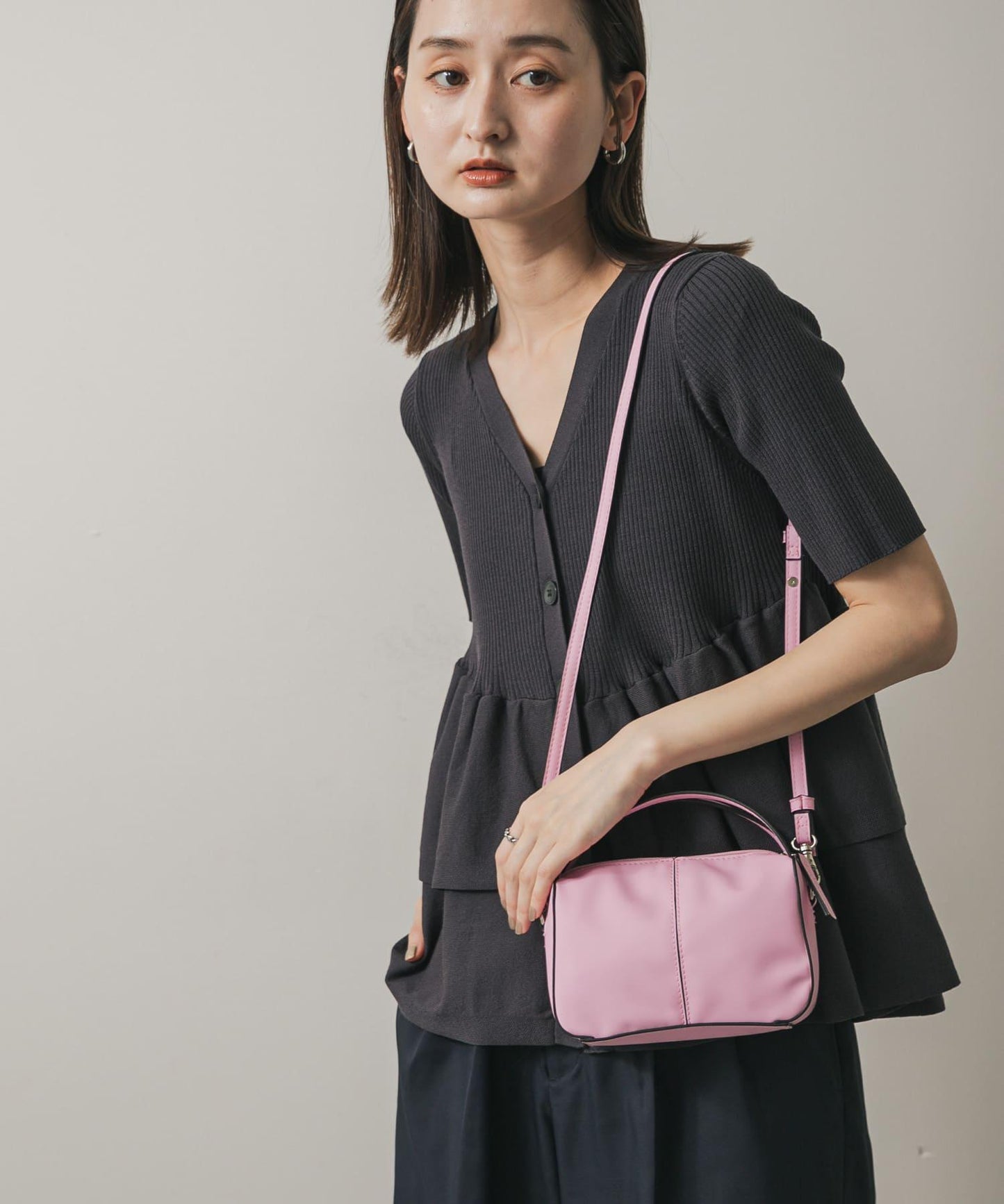 防汙2WAY中縫迷你單肩包