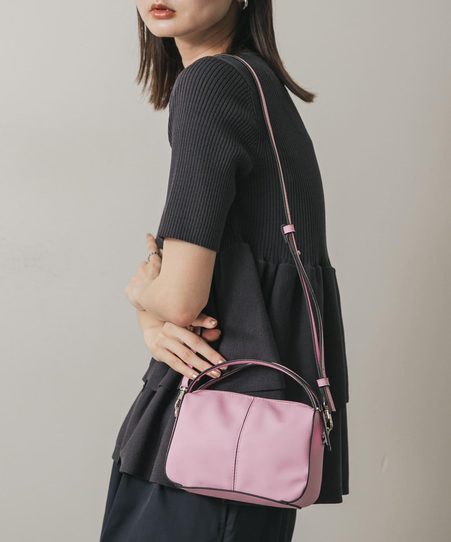 防汙2WAY中縫迷你單肩包