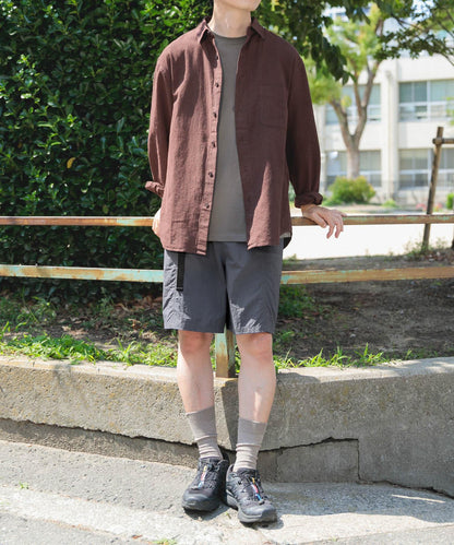 防潑水/易打理/接觸涼感/防紫外線塔斯蘭尼龍織帶腰帶短褲