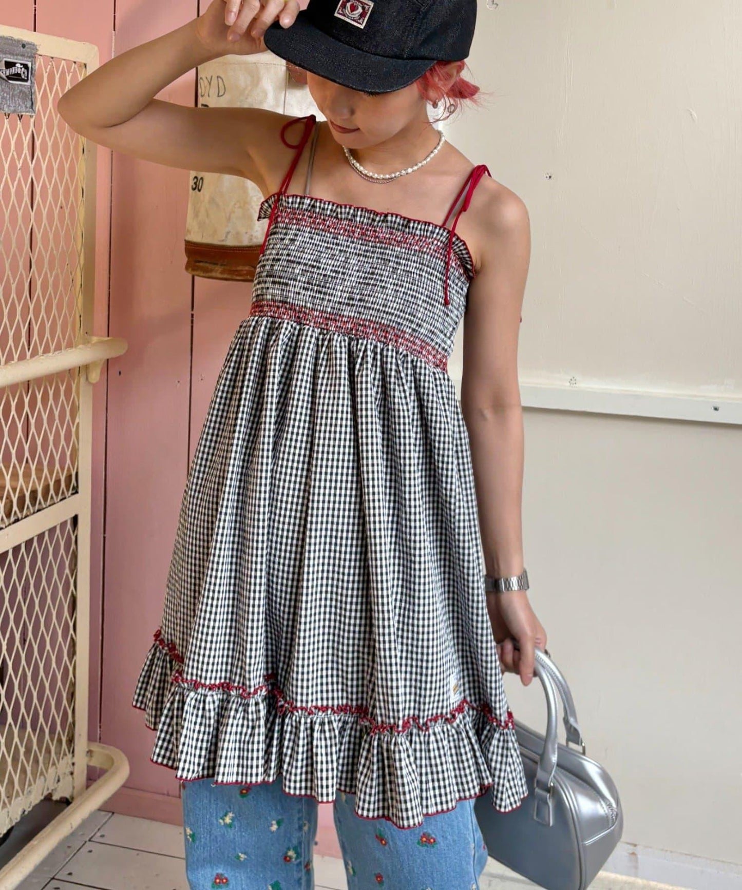 【HELLO.SANFRANCISCO】2WAY綁帶抽褶連衣裙露肩連衣裙