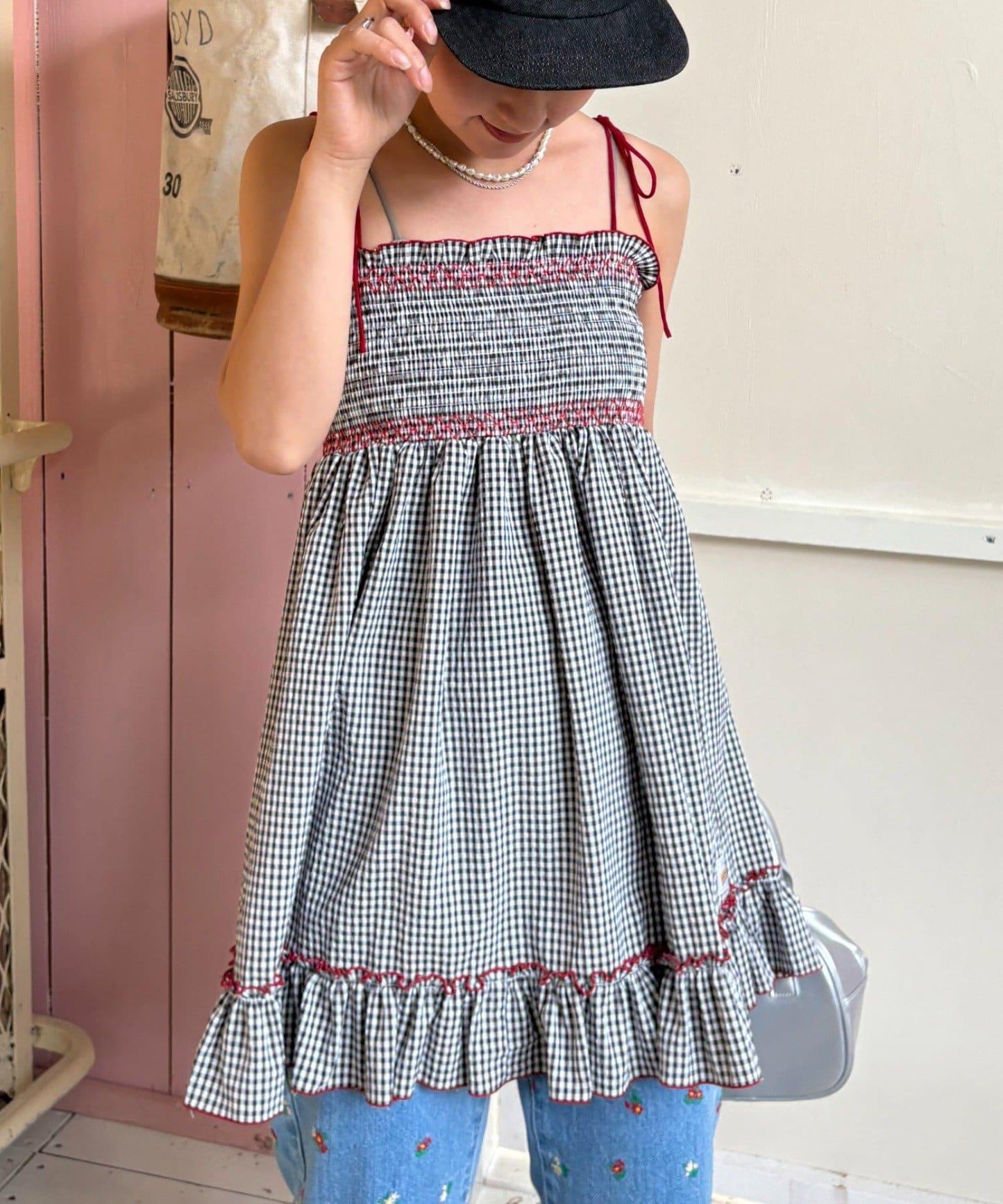 【HELLO.SANFRANCISCO】2WAY綁帶抽褶連衣裙露肩連衣裙