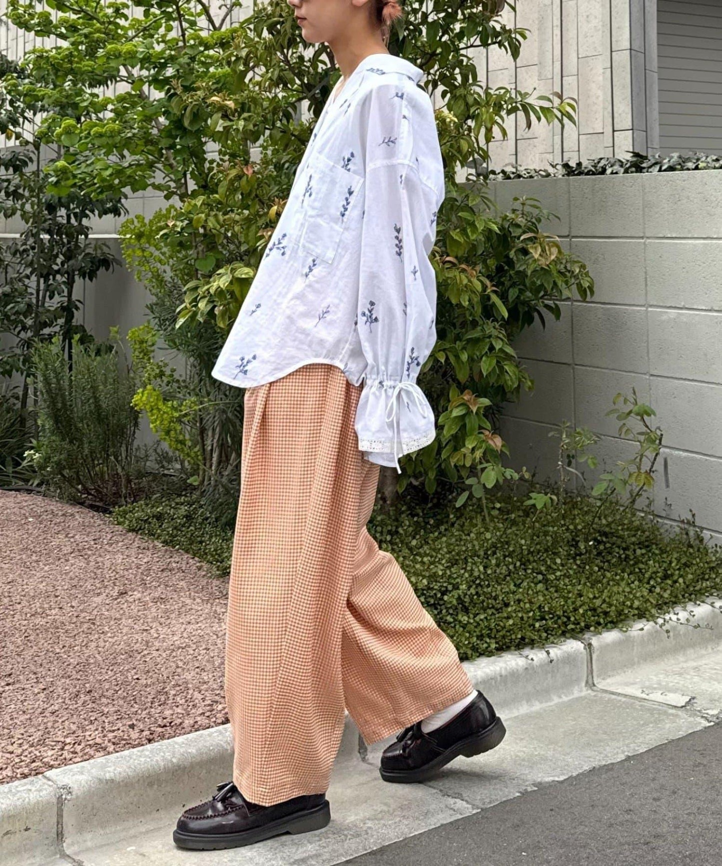 【HELLO.SANFRANCISCO】格子印花休閒褲