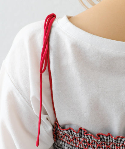 【HELLO.SANFRANCISCO】2WAY綁帶抽褶連衣裙露肩連衣裙