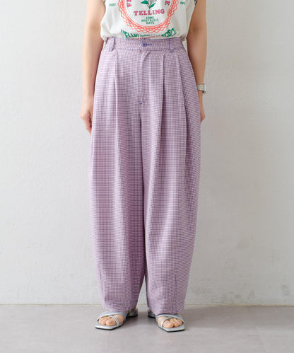 【HELLO.SANFRANCISCO】格子印花休閒褲