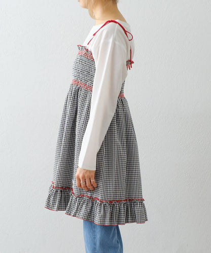 【HELLO.SANFRANCISCO】2WAY綁帶抽褶連衣裙露肩連衣裙