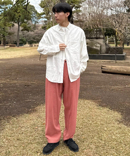 【CIAOPANIC TYPY】棉質寬鬆條紋褲