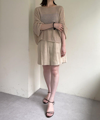 Omekashi 亞麻休閒短褲