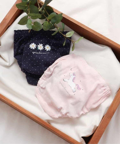 3P套裝 女孩後背印花短褲