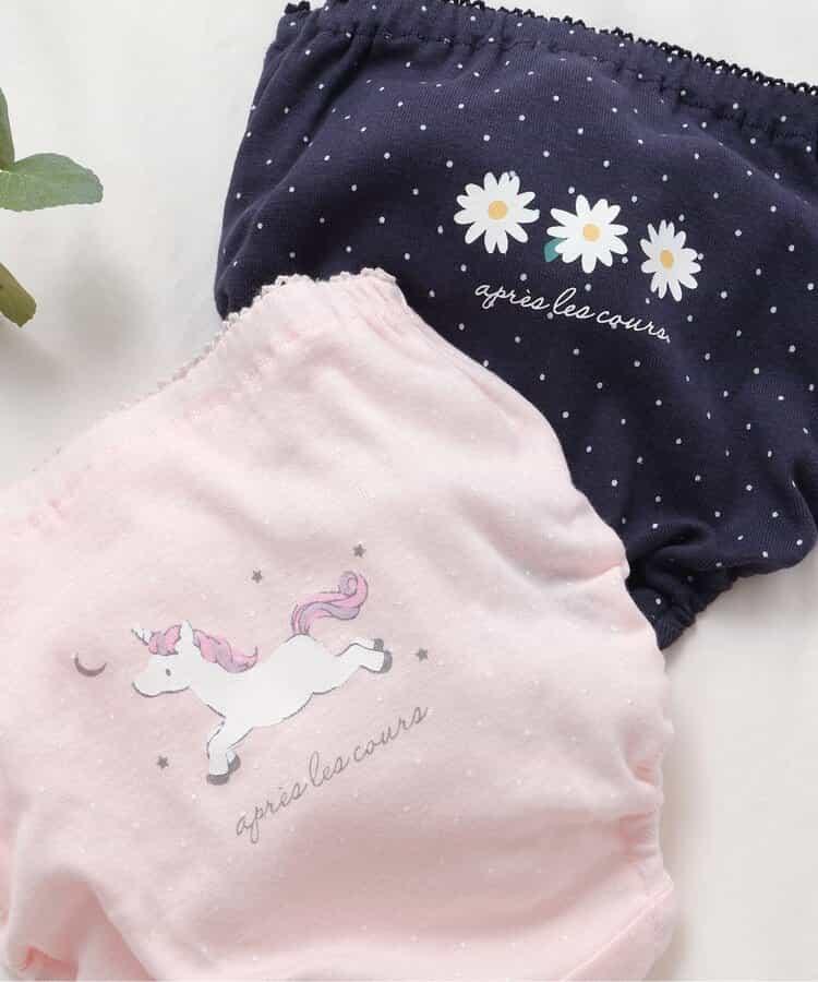 3P套裝 女孩後背印花短褲