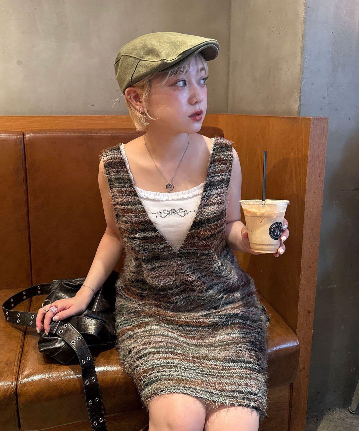 【前後2WAY】混紡絨毛針織馬甲