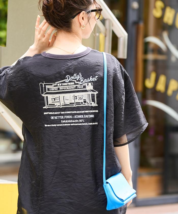 歐根紗 × T恤 背部刺繡 短袖 T恤