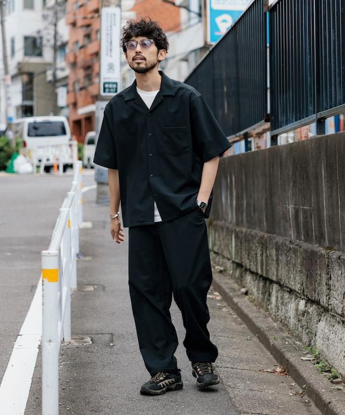 速乾材料 舒適版型 開領襯衫 短袖 亞麻風