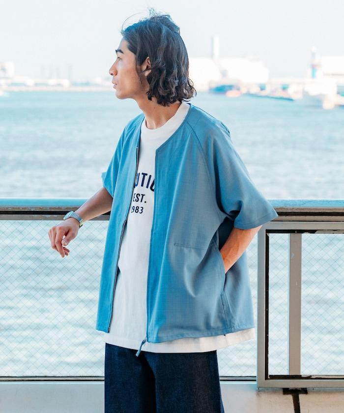 速乾材料 舒適版型 無領 棒球衫 短袖 亞麻風 居家護理