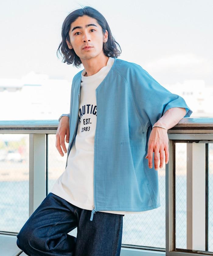 速乾材料 舒適版型 無領 棒球衫 短袖 亞麻風 居家護理