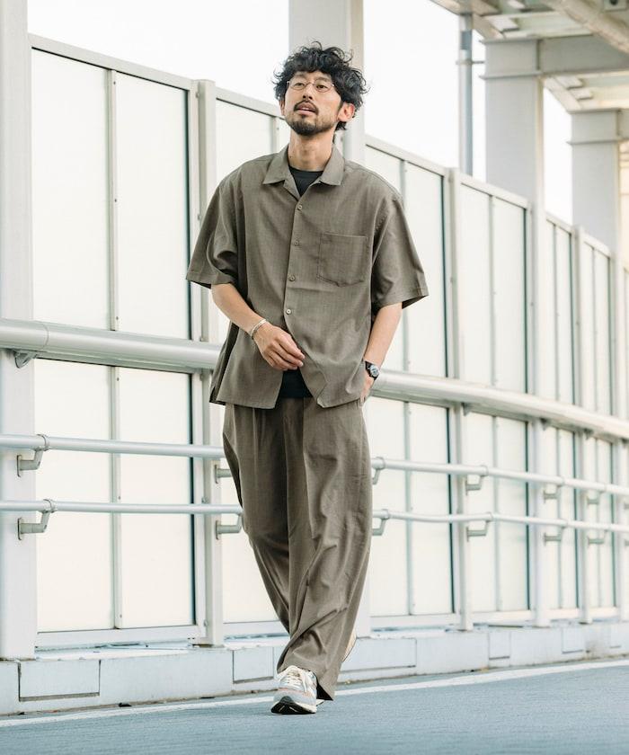 Reflax 功能性材料 寬鬆剪裁 輕鬆條紋西褲