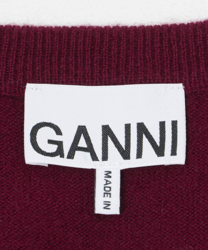 GANNI 羊絨羊毛混紡開衫