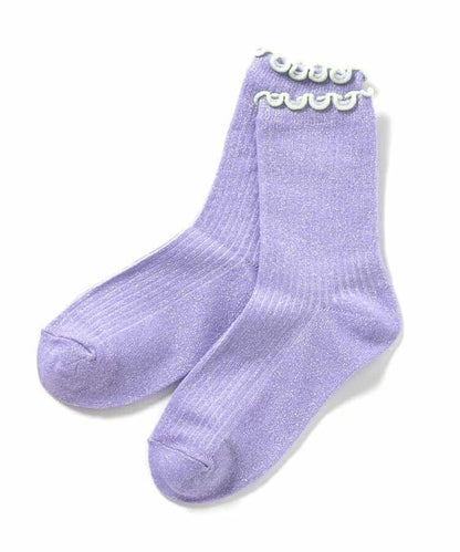 3P套裝 閃亮絨面多色襪子