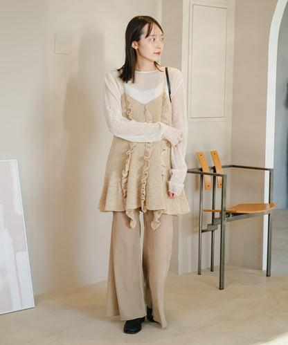 Kastane 紗網天鵝絨長褲