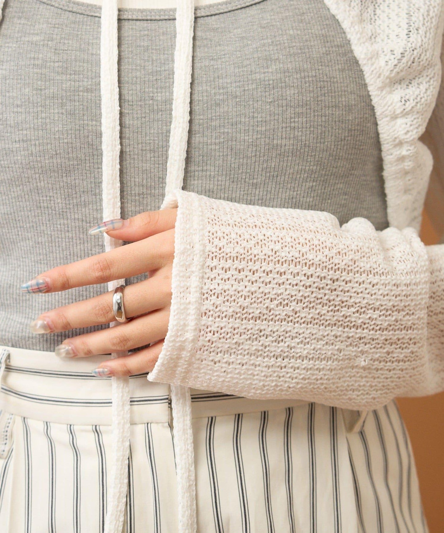 【mystic】褶皺蝴蝶結短外套