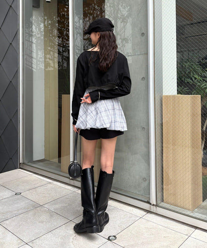 【mystic】褶皺蝴蝶結短外套