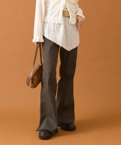 開叉喇叭牛仔褲