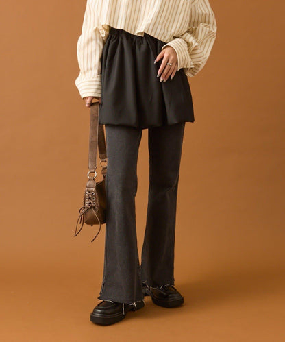 開叉喇叭牛仔褲