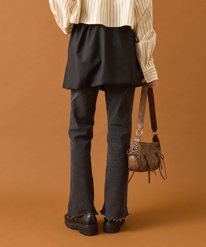 開叉喇叭牛仔褲