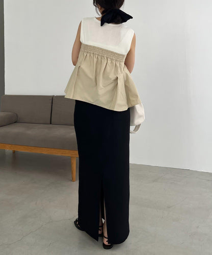 CAPRICIEUX LE'MAGE 內搭套裝 荷葉下襬設計 束胸上衣