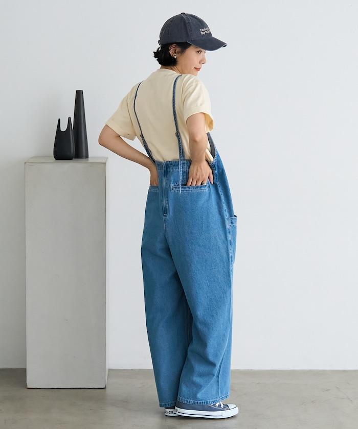 夏季 V領 牛仔連體褲