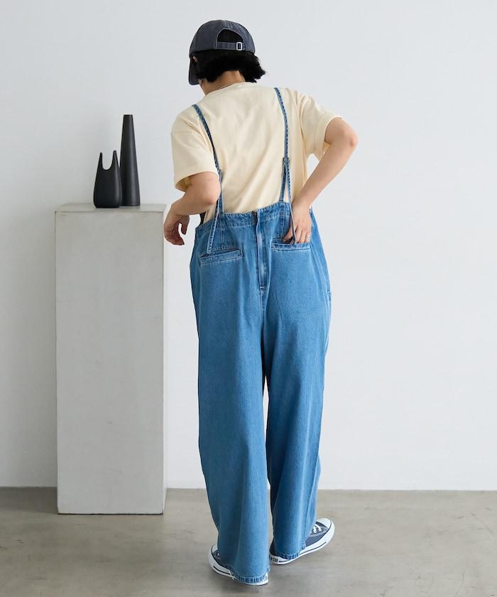 夏季 V領 牛仔連體褲