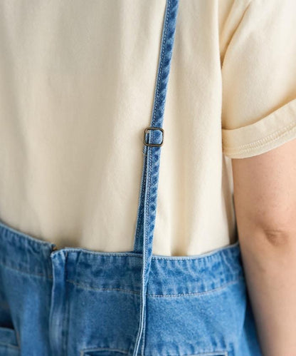 夏季 V領 牛仔連體褲