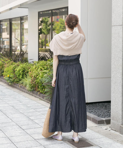 人造絲牛仔連衣裙