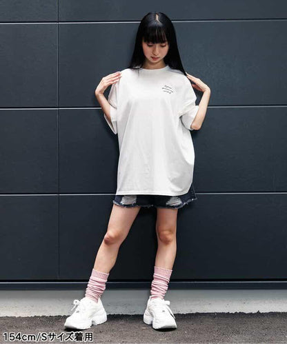 羽毛圖案大號T恤