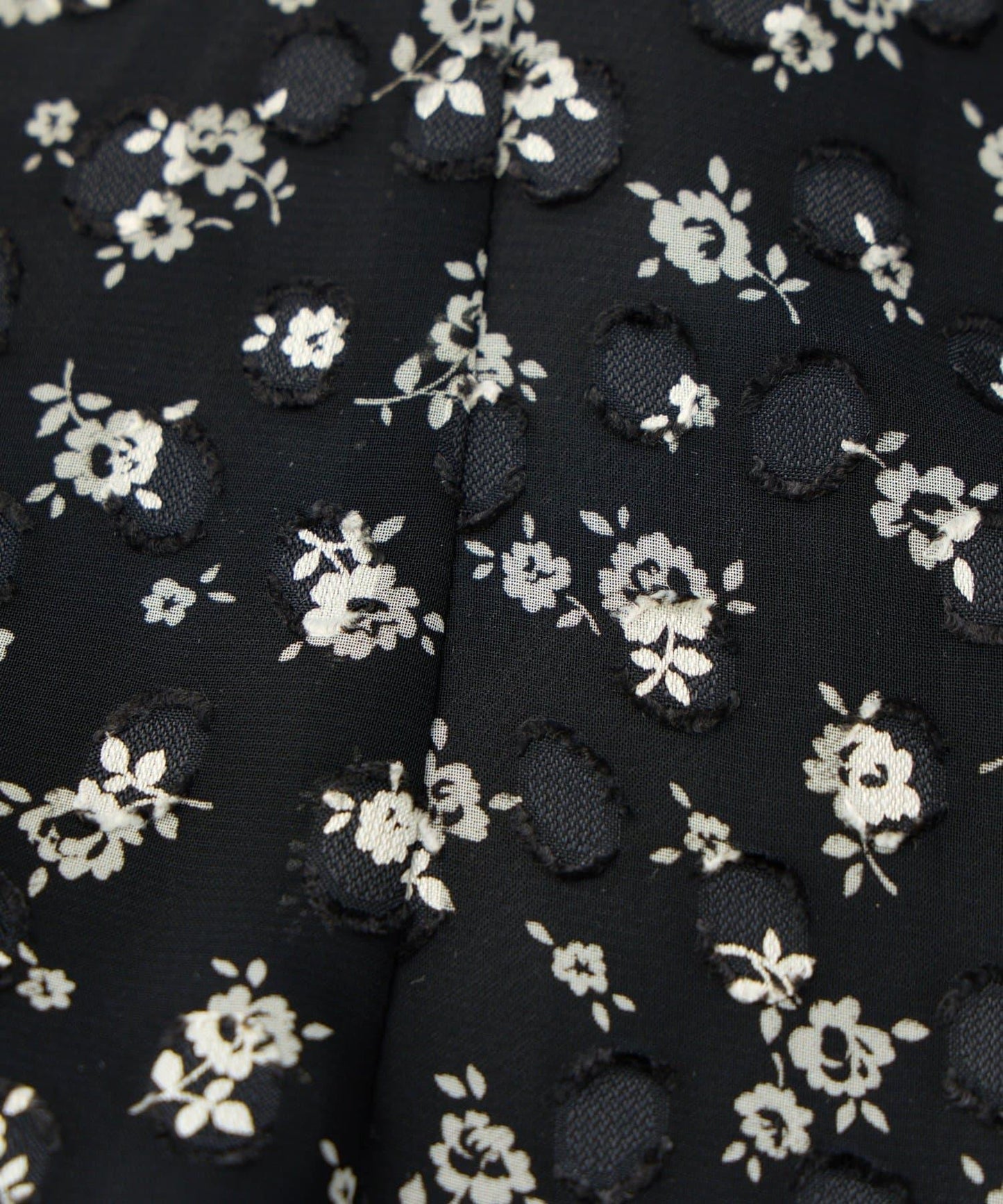 單色小花印花鬆緊袖襯衫