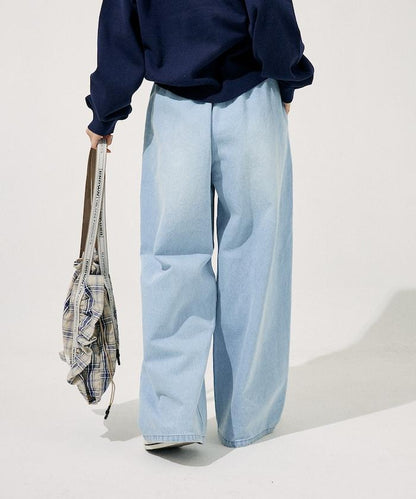 ＜低身高尺寸可選＞洗水處理 輕鬆牛仔褲 限定推出顏色