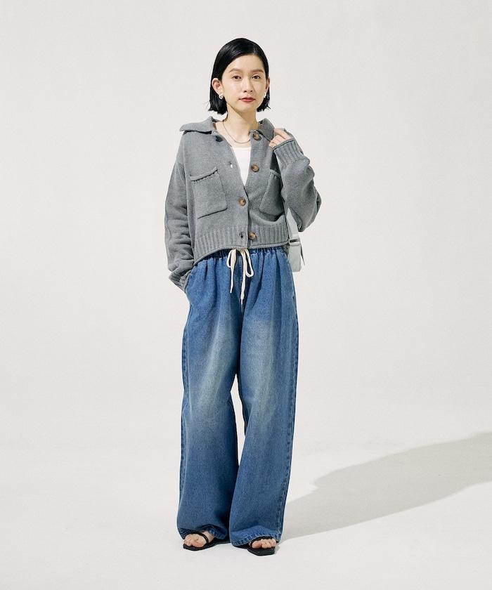 ＜低身高尺寸可選＞洗水處理 輕鬆牛仔褲 限定推出顏色