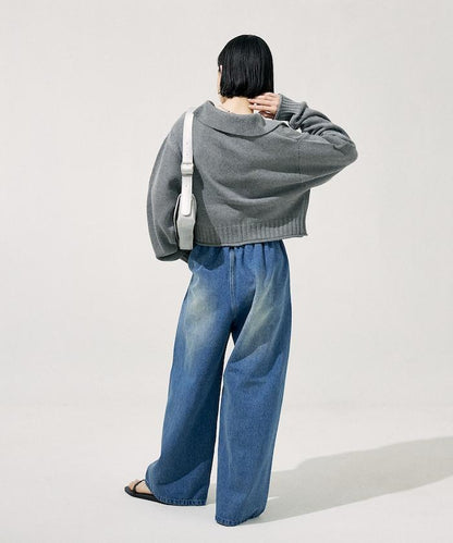 ＜低身高尺寸可選＞洗水處理 輕鬆牛仔褲 限定推出顏色