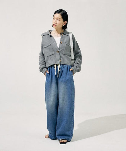 ＜低身高尺寸可選＞洗水處理 輕鬆牛仔褲 限定推出顏色