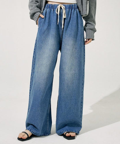 ＜低身高尺寸可選＞洗水處理 輕鬆牛仔褲 限定推出顏色