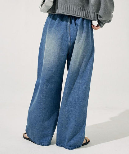 ＜低身高尺寸可選＞洗水處理 輕鬆牛仔褲 限定推出顏色