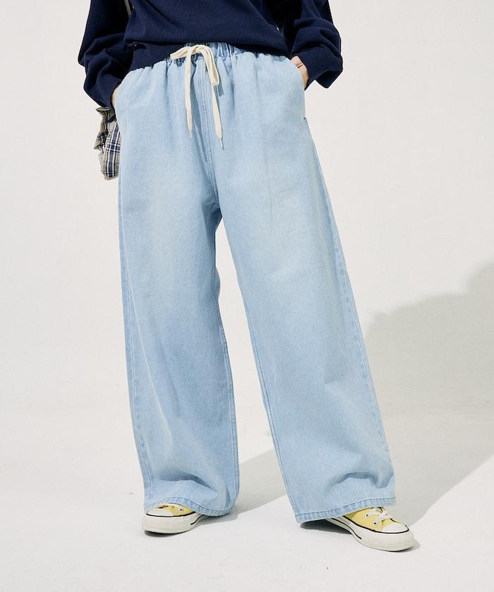 ＜低身高尺寸可選＞洗水處理 輕鬆牛仔褲 限定推出顏色