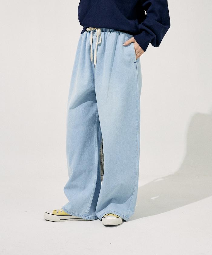 ＜低身高尺寸可選＞洗水處理 輕鬆牛仔褲 限定推出顏色