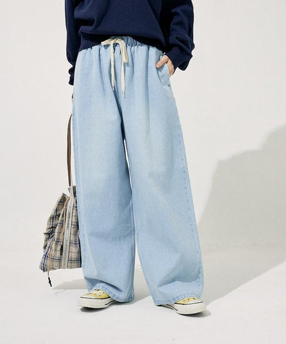 ＜低身高尺寸可選＞洗水處理 輕鬆牛仔褲 限定推出顏色