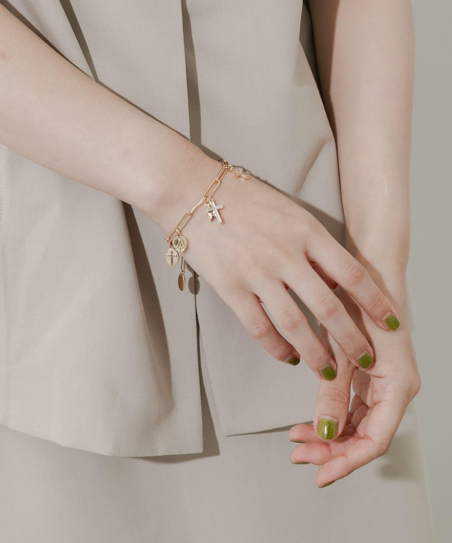 十字硬幣吊墜手鍊