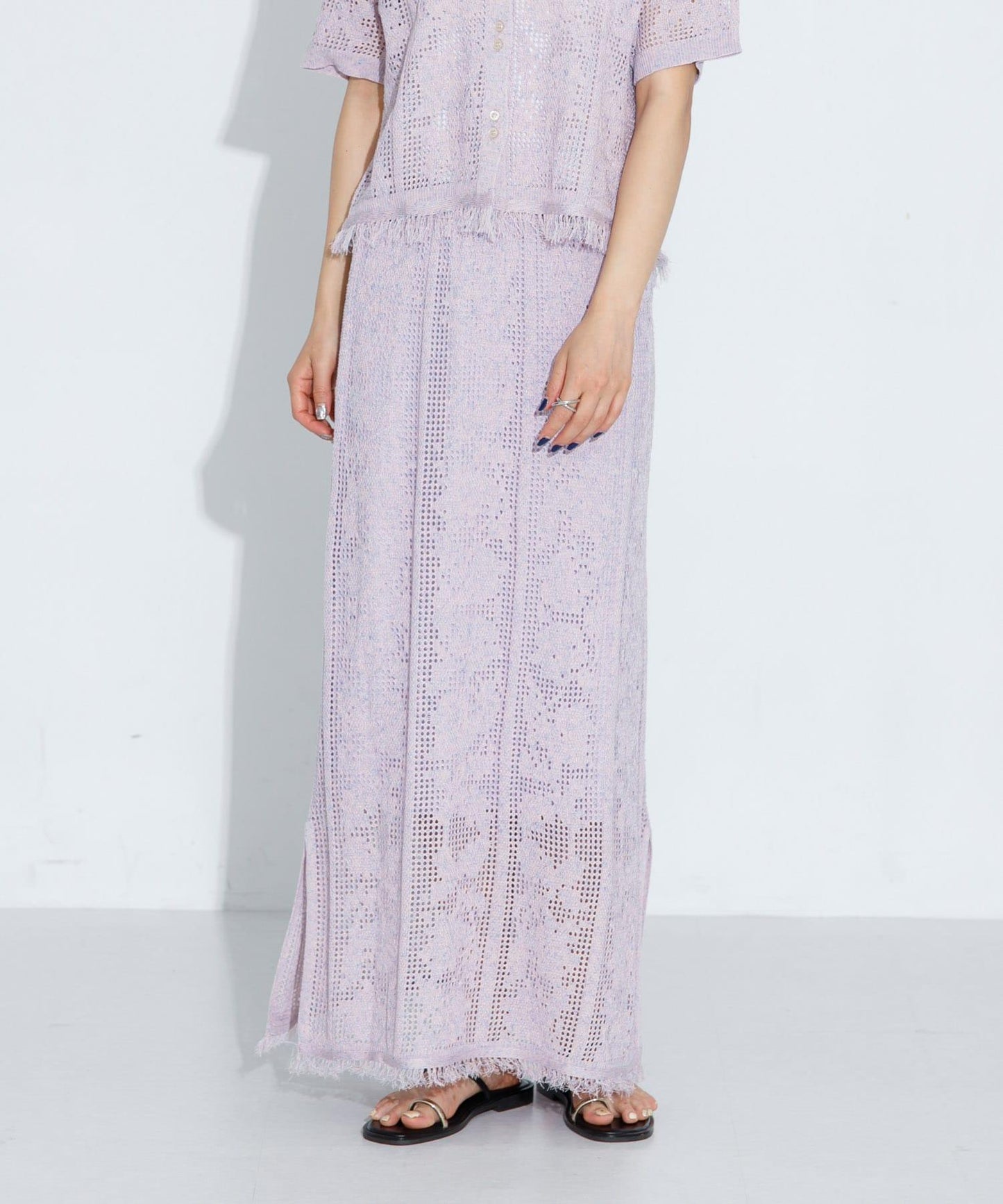 花卉網紗半身裙